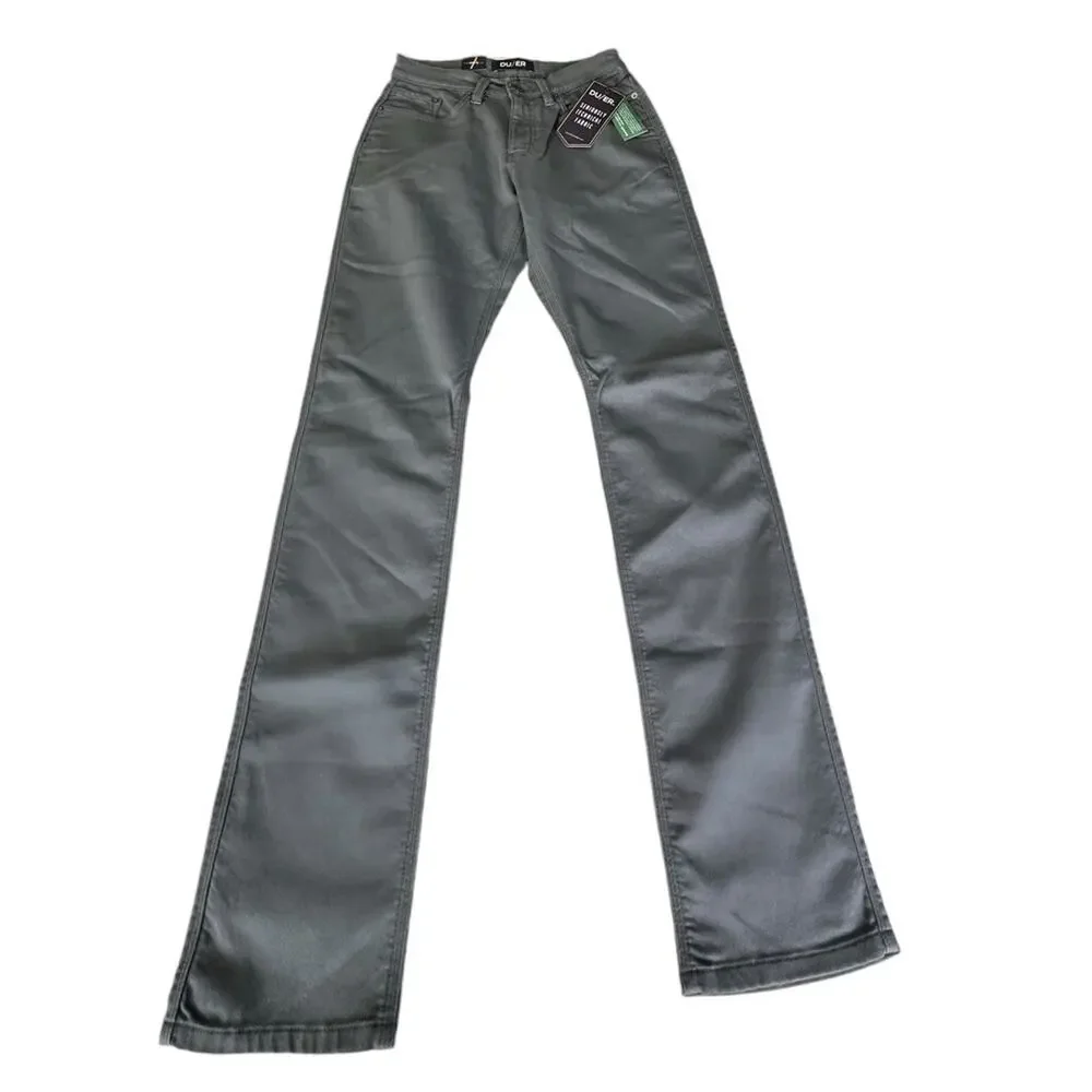 Duer Du/er No Sweat Pants MENS 28x34 In Gull Relaxed Taper N2X Stretch NWT